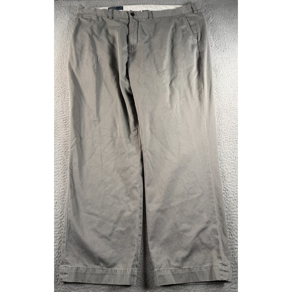 Polo Ralph Lauren Preston Pants Mens 42x31 Gray Straight Leg Flat Front Pony